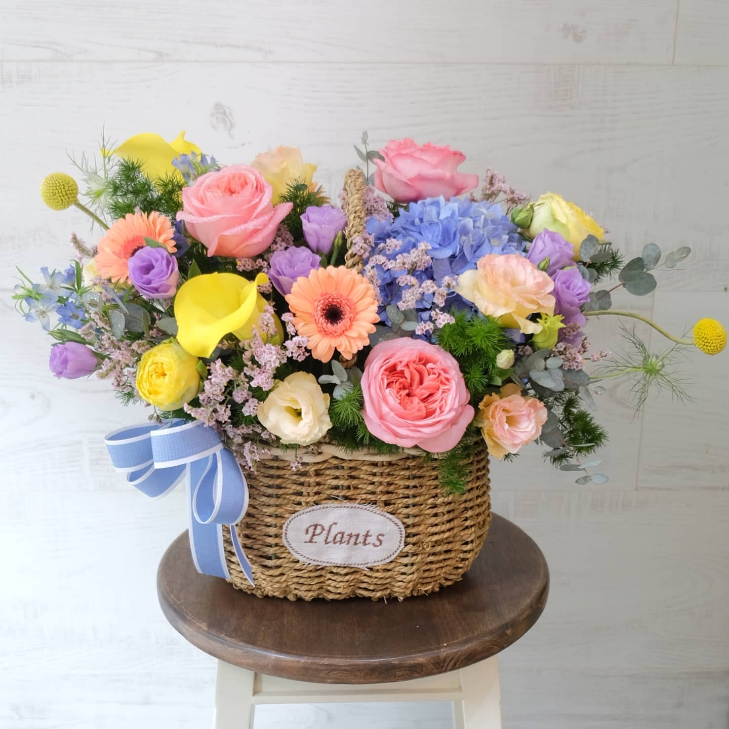 ตะกร้า หลากสี หวาน ดอกไม้หลัก กุหลาบ ไฮเดรนเยีย คาร์เนชั่น — ผลงานร้านดอกไม้ Sweetflower by Issaree — ภาพที่ 2 จาก 6