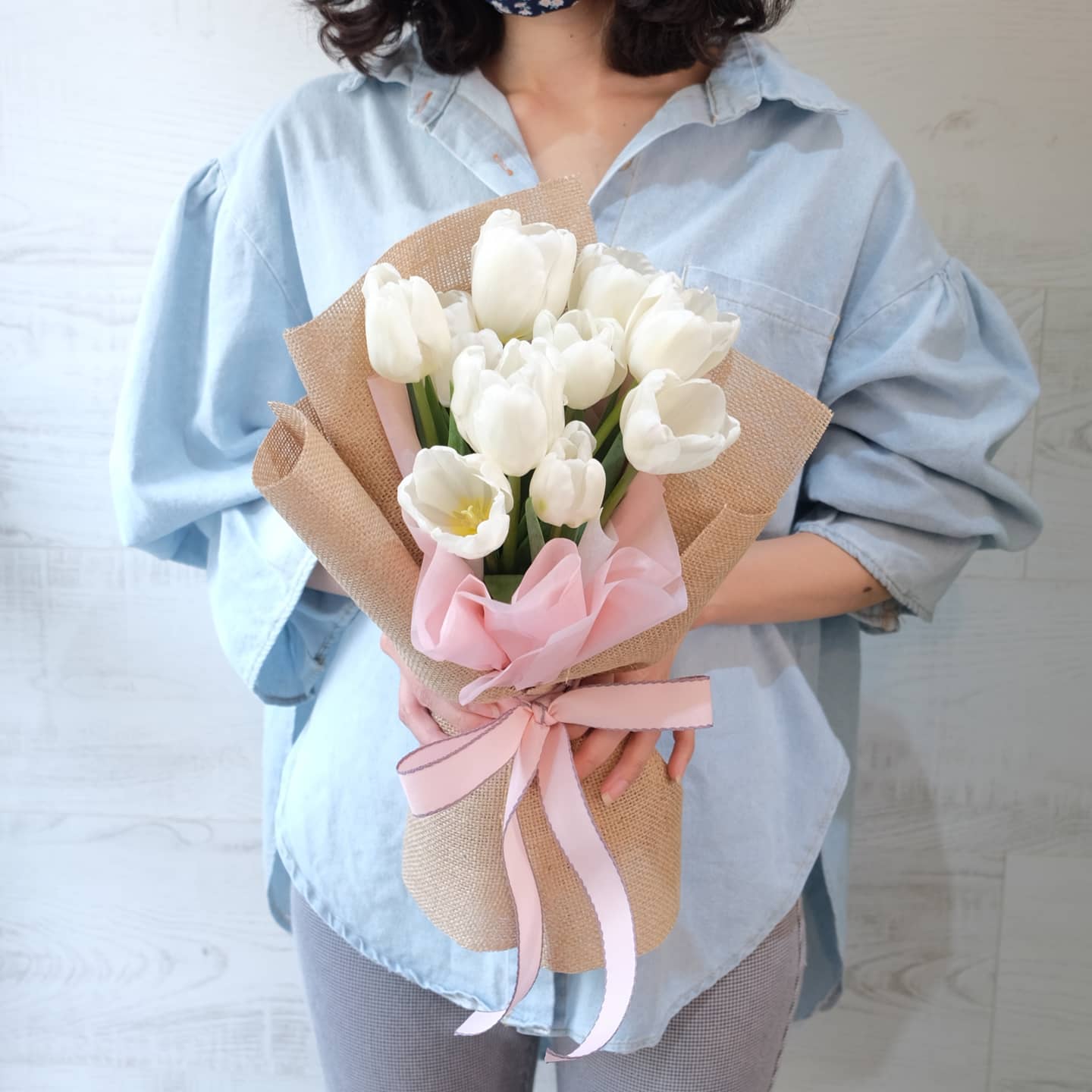 ช่อ พาสเทล หวาน ดอกไม้หลัก ทิวลิป — ผลงานร้านดอกไม้ Sweetflower by Issaree