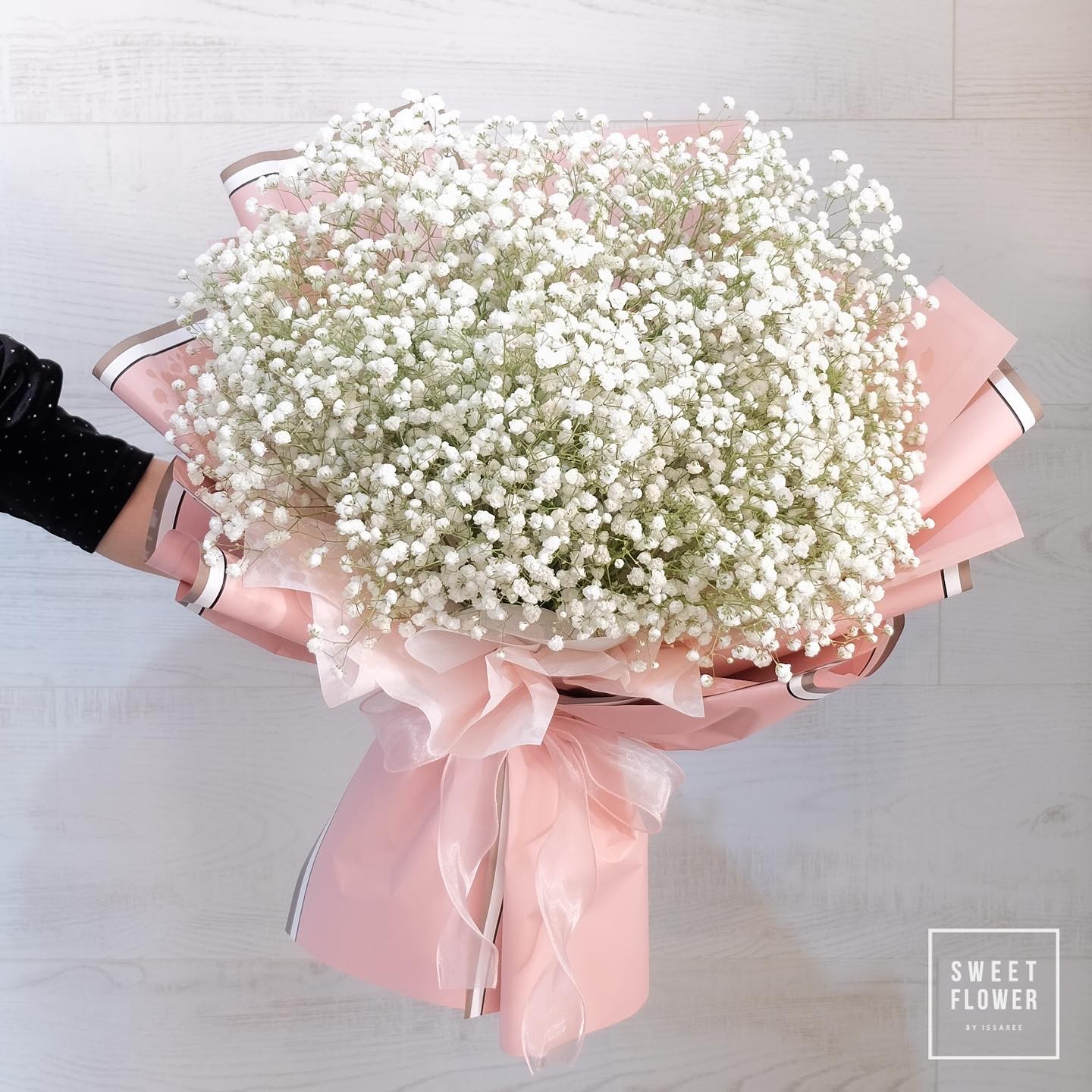 ช่อ พาสเทล หวาน ดอกไม้หลัก เบบี้บรีธ/ยิปโซ — ผลงานร้านดอกไม้ Sweetflower by Issaree