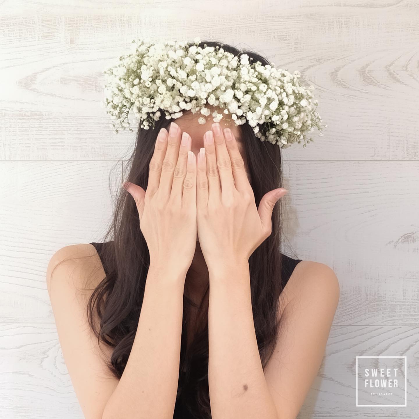 ช่อ ขาว-เขียว หวาน ดอกไม้หลัก เบบี้บรีธ/ยิปโซ — ผลงานร้านดอกไม้ Sweetflower by Issaree